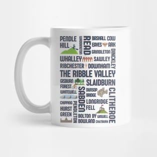 Ribble Valley - Pendle Hill - Lancashire towns - British tourism - Ex pat Mug